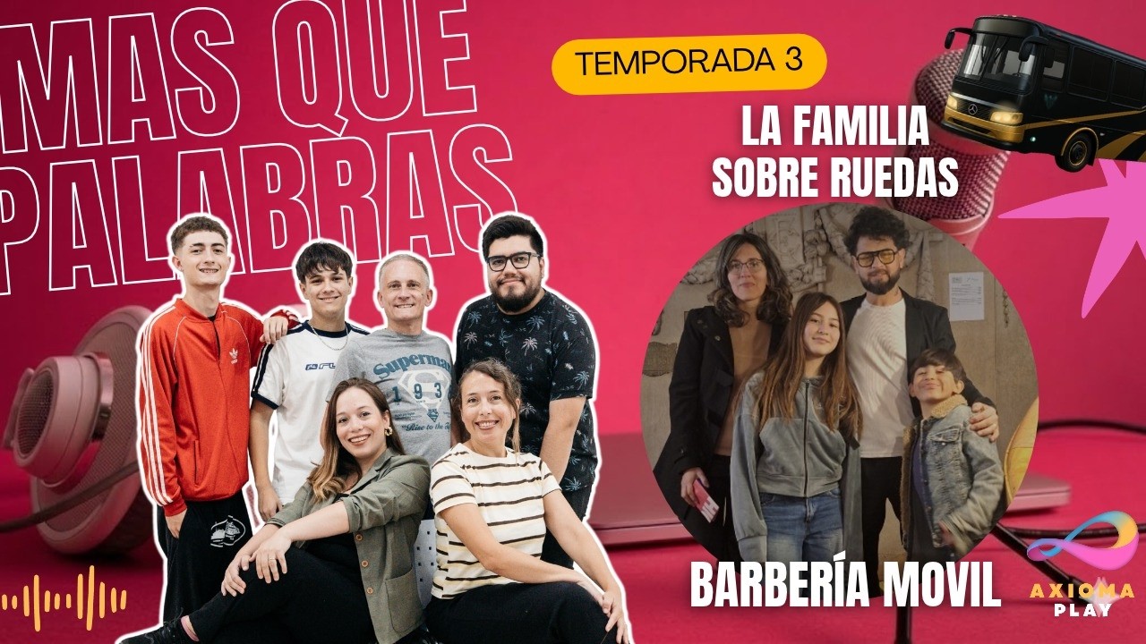 La Familia Sobre Ruedas en el estudio de Más que Palabras, el programa de Axioma Play